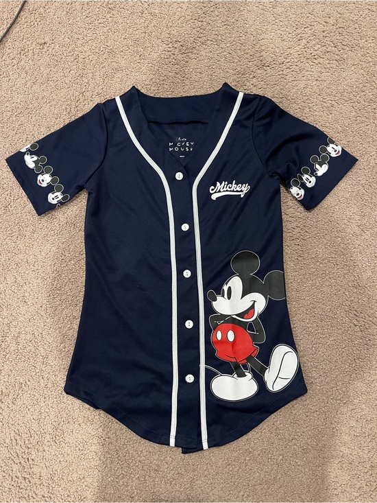 Disney Tops - DISNEY Mickey Mouse Women's Baseball Jersey Shirt